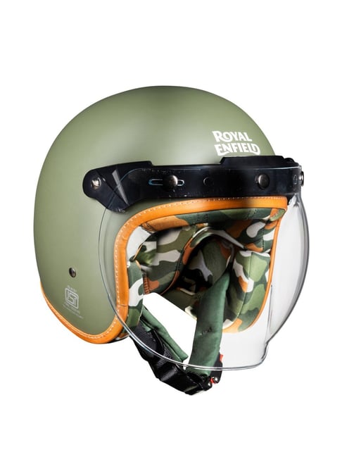 Royal enfield sale battle green helmet