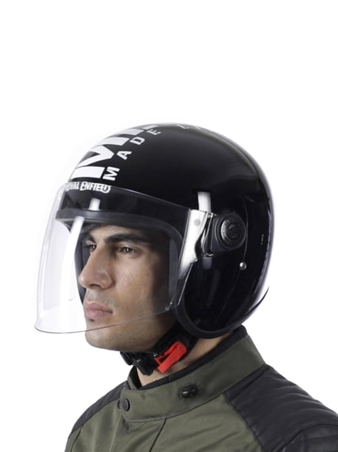 Buy Royal Enfield MLG Gloss Open Face Helmet Black L Online At