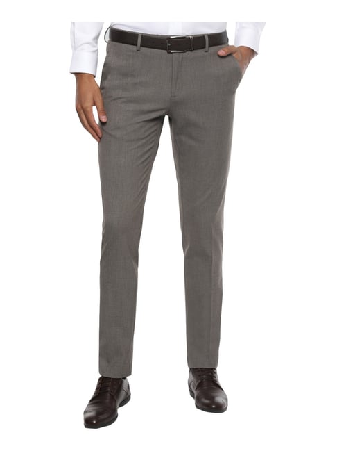 BUY LIGHT GREY CEMENT ARMMANI FORMAL CROPED PANTS DISCOUNTED PRICE  Raj  cloth center