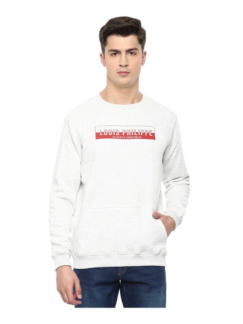 Buy Louis Philippe Sport White Cotton Sweatshirt for Men Online @ Tata CLiQ