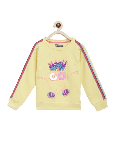 Nauti Nati Kids Yellow Applique Sweatshirt