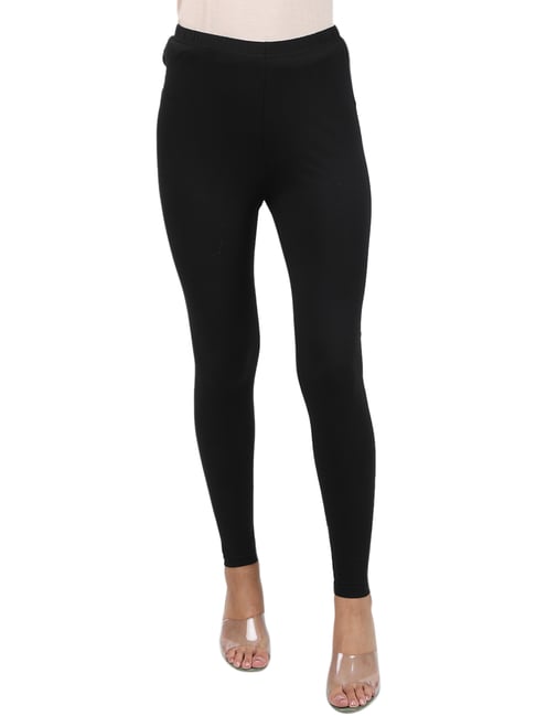 Buy Monte Carlo Black Solid Regular Fit Legging online