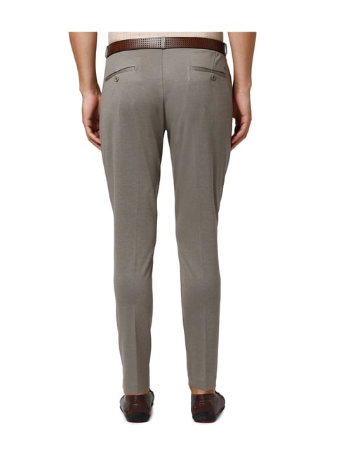Louis Philippe Ath Work Men Checked Super Slim Fit Trousers