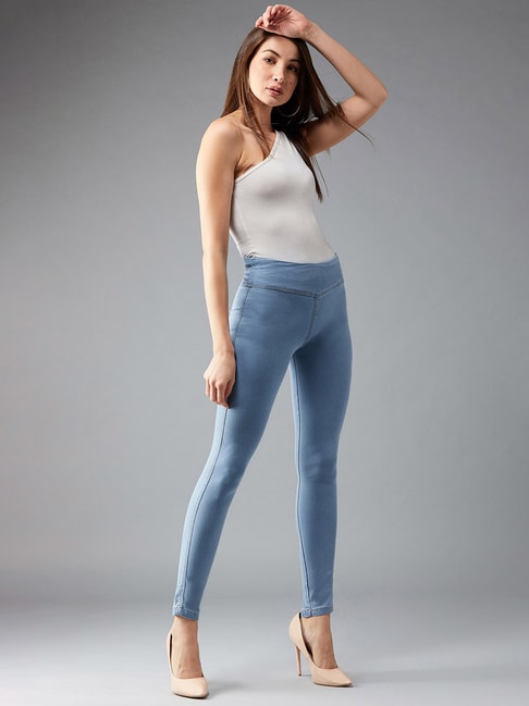 Miss Chase Jeans and Jeggings  Buy Miss Chase Womens Light Blue Skinny  HighRise Distressed Regular Denim Jeans Online  Nykaa Fashion