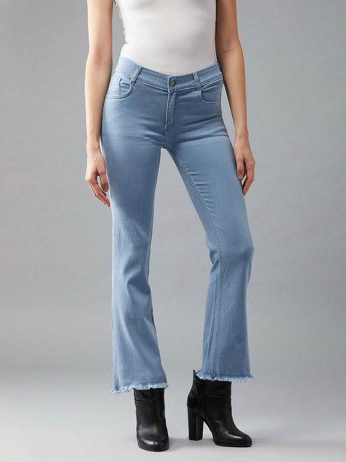 DOLCE CRUDO Light Blue High Rise Bootcut Jeans