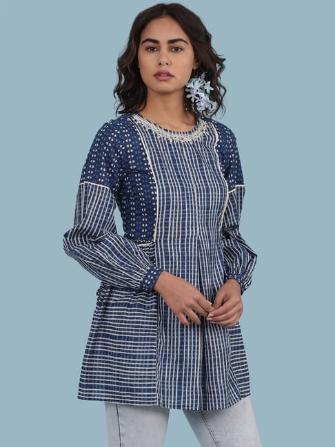 aarke Ritu Kumar Blue Printed Tunic