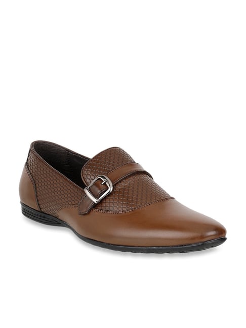 Carlton London Men's Brown Monk Shoes