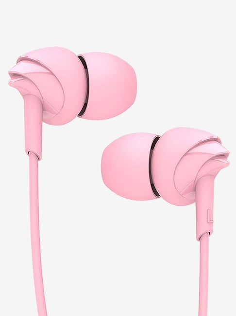 boAt BassHeads 110 Wired Earphone with Mic (Pink)