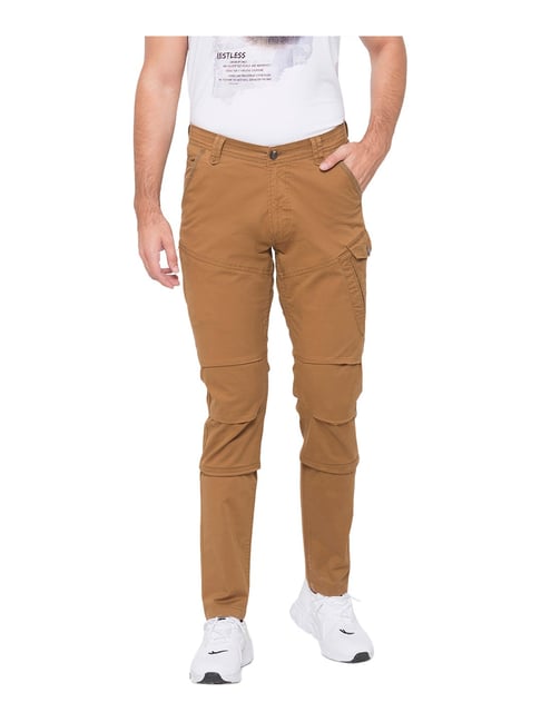 Buy Spykar Men Carbon Grey Cotton Slim Fit Ankle Length Plain Cargo Pant  Online at Best Prices in India  JioMart