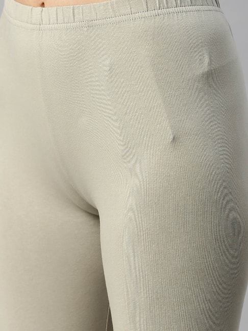 Lyra Grey Cotton Full Length Leggings