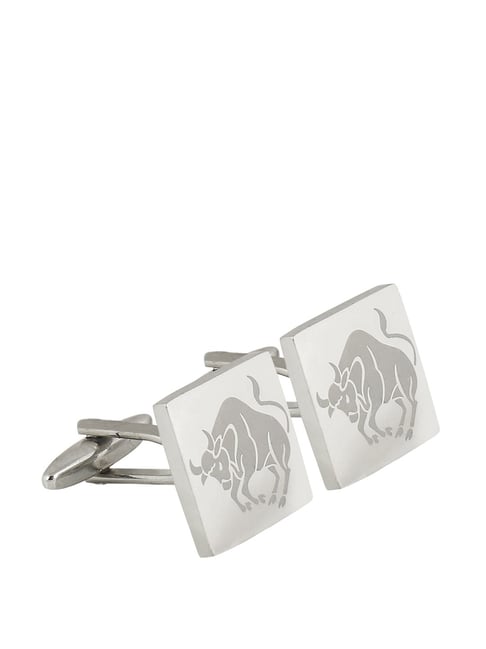 Alvaro Castagnino Silver Textured Cufflinks