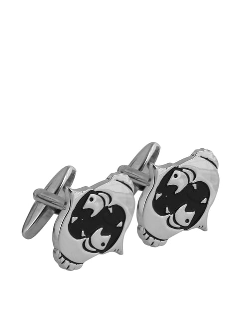 Alvaro Castagnino Silver Solid Cufflinks