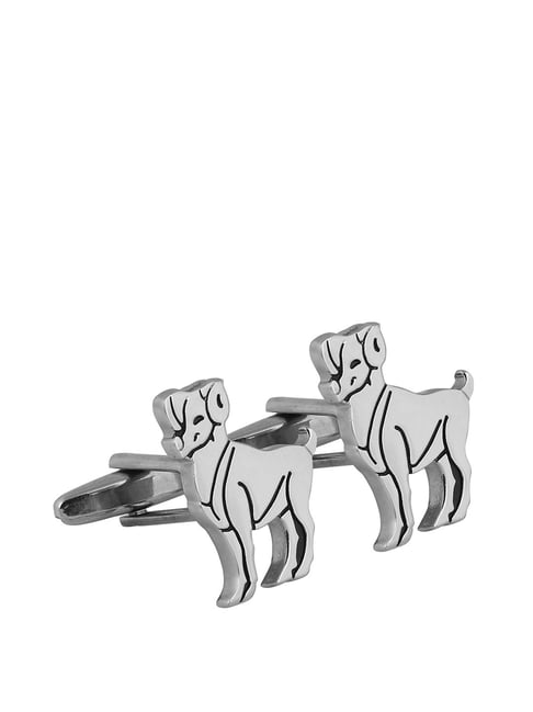 Alvaro Castagnino Silver Solid Cufflinks