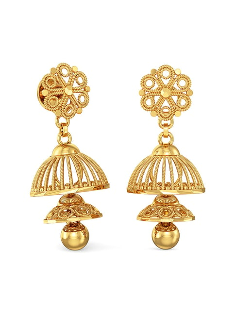 Leaf Traditional Meenakari 22k Gold earrings – atjewels.in