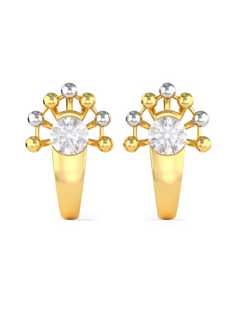 SparkleWear CZ Stud Earrings by Golden Ring (Rose-Red)