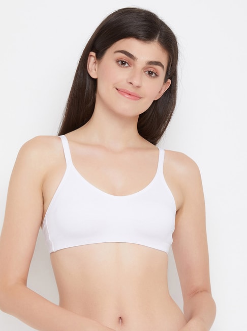 Buy Clovia White Non Wired Non Padded T Shirt Bra for Women Online