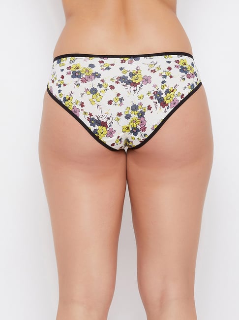 Low Waist Floral Print Bikini Panty in Multicolour