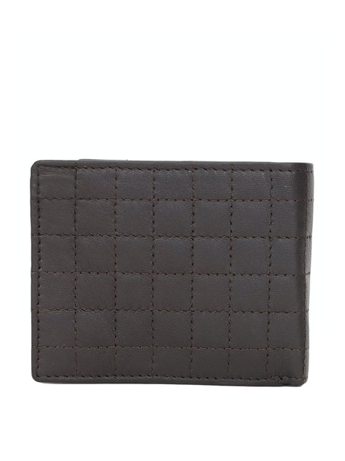 Buy Louis Philippe Men Black Textured Leather Two Fold Wallet