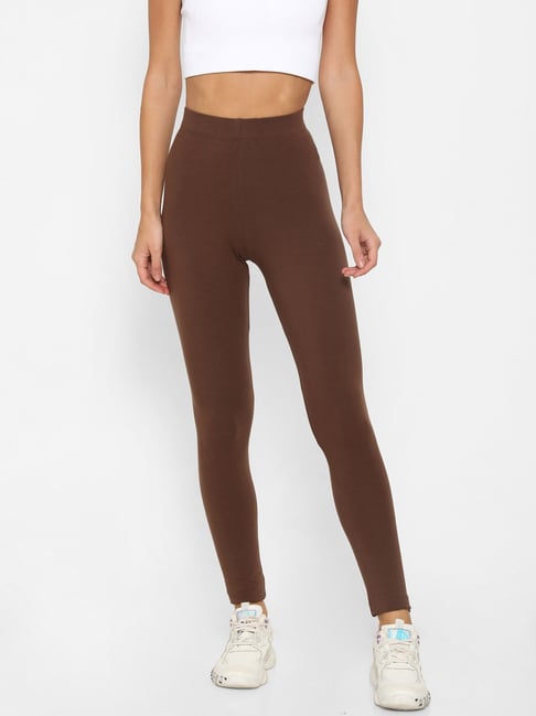 Forever 21 Chocolate Brown Slim Fit Leggings