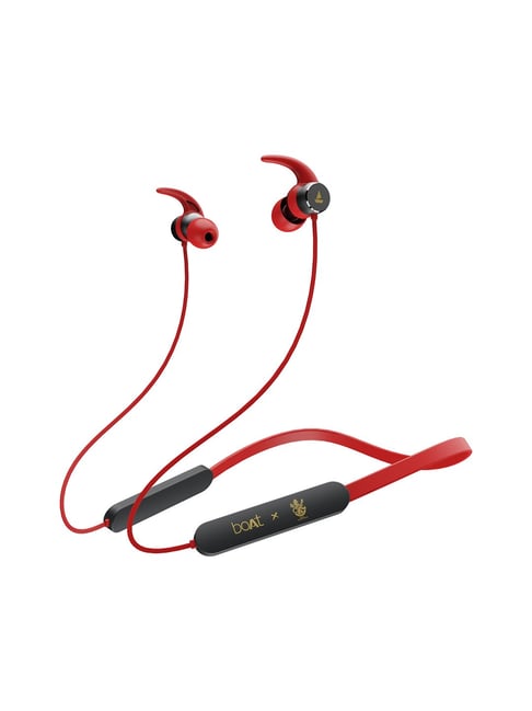 Buy boAt Rockerz 255 T RCB Edition Neckband with Mic Red Online