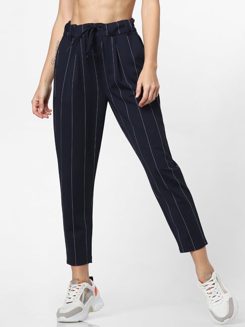 Only Prussian Blue Striped Pants