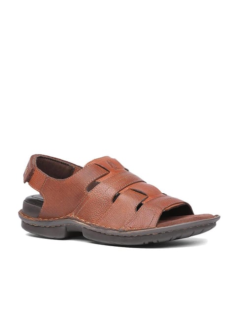 Hush Puppies Sandals Womens 8.5 Narrow Soft Leather Strap Buckle Comfort  Brown | eBay