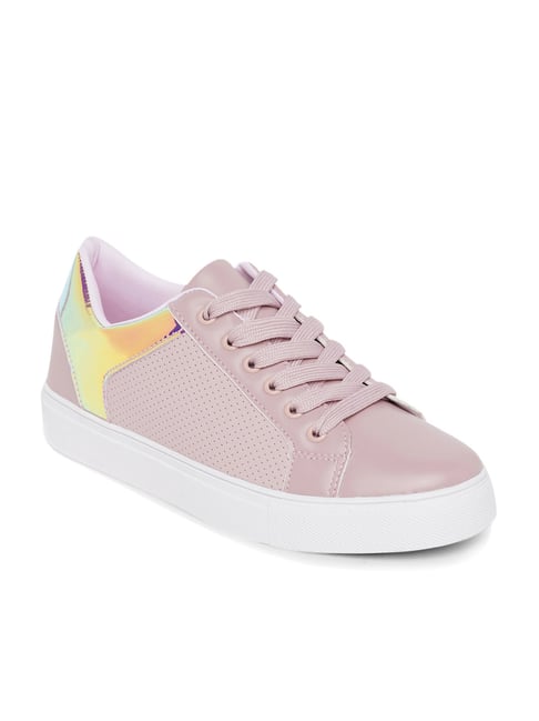 CERIZ Women's Pink Casual Sneakers