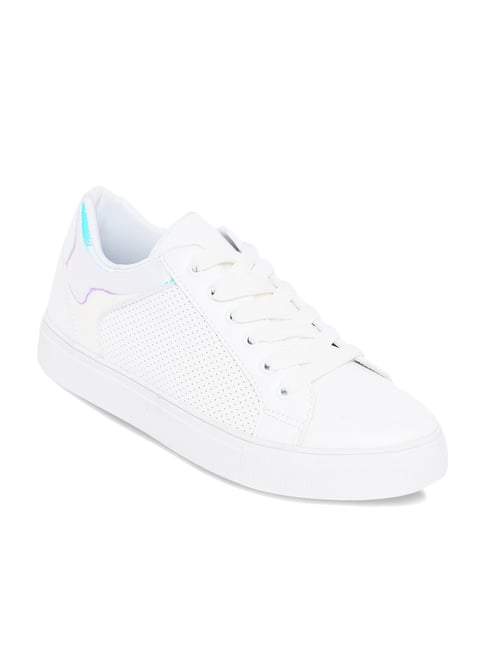 CERIZ Women's White Casual Sneakers