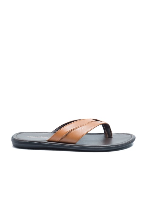 Buy online Tan Solid Slipper from Slippers, Flip Flops & Sliders for Men by Franco  Leone for ₹799 at 55% off | 2024 Limeroad.com