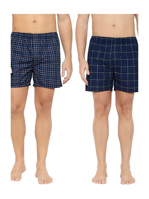 XYXX Navy Regular Fit Boxers (Pack of 2)-picture-32