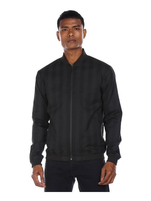 U S Polo Assn U.S. Polo Assn. Black Striped Bomber Jacket