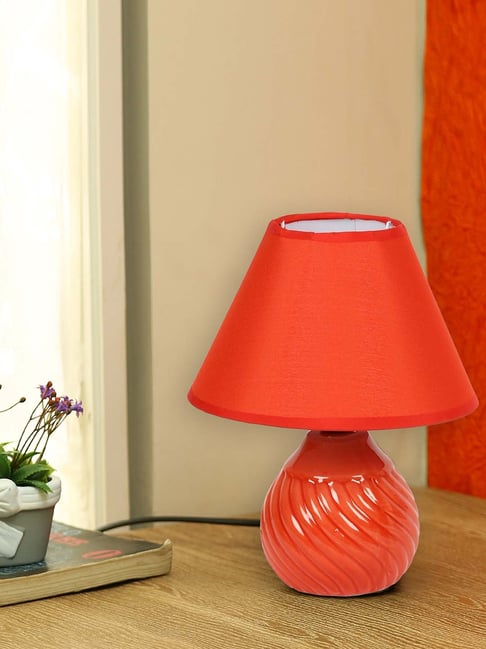 Tayhaa Orange Metal Table Lamp with Shade - Set of 1-picture-43