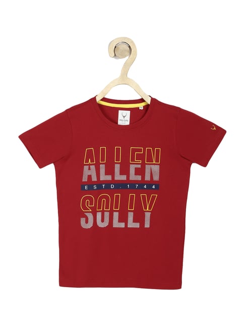 Allen Solly Junior Red Cotton Graphic T-Shirt