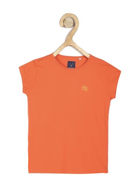 Allen Solly Junior Orange Cotton T-Shirt