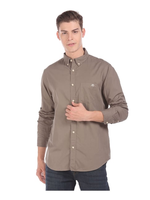 Buy Aeropostale Brown Regular Fit Shirt for Men Online @ Tata CLiQ