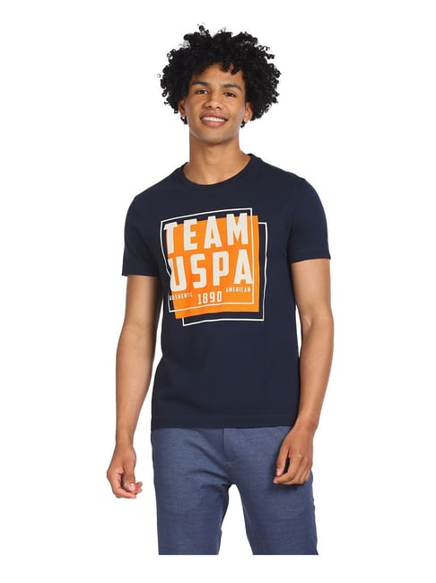 U S Polo Assn U.S. Polo Assn. Navy Printed T-Shirt - Flexi Collection