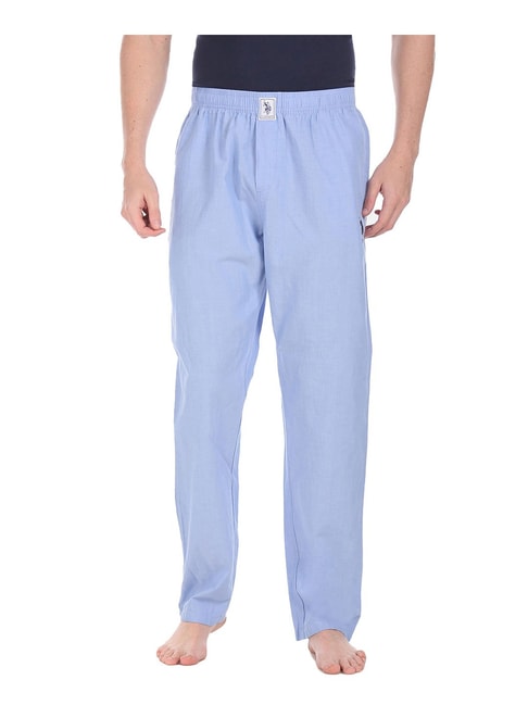 U.S. POLO ASSN. Men Regular Fit Cotton Track Pants (I632-978-CP_Blue  Melange_Small_Blue Melange_S) : Amazon.in: Clothing & Accessories