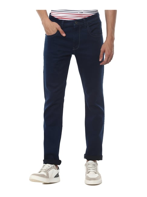 Buy Van Heusen Navy Slim Fit Raw Denim Jeans for Men's Online