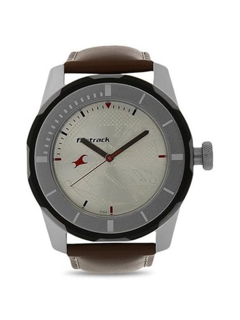 Fastrack 3099sl01 leather store analog men's watch