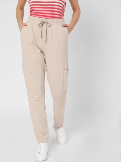 Buy VERO MODA Brown Straight Fit Regular Length Organic Cotton Womens  Sweats Pants | Shoppers Stop