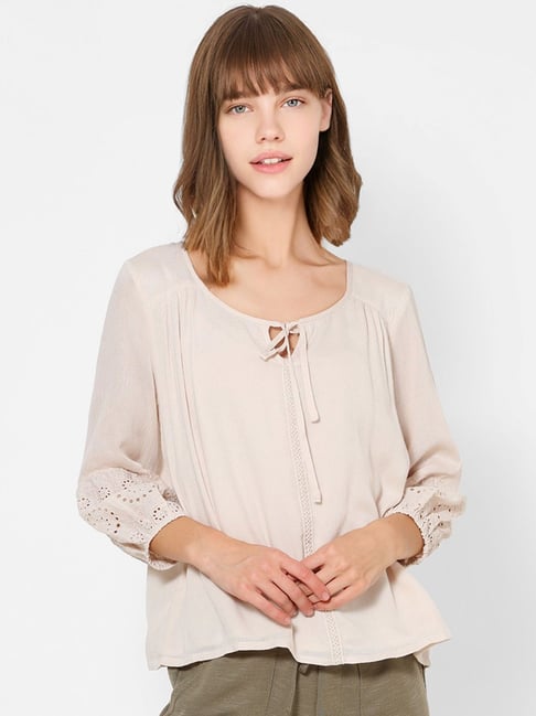Only Dusty Pink Regular Fit Top Price in India