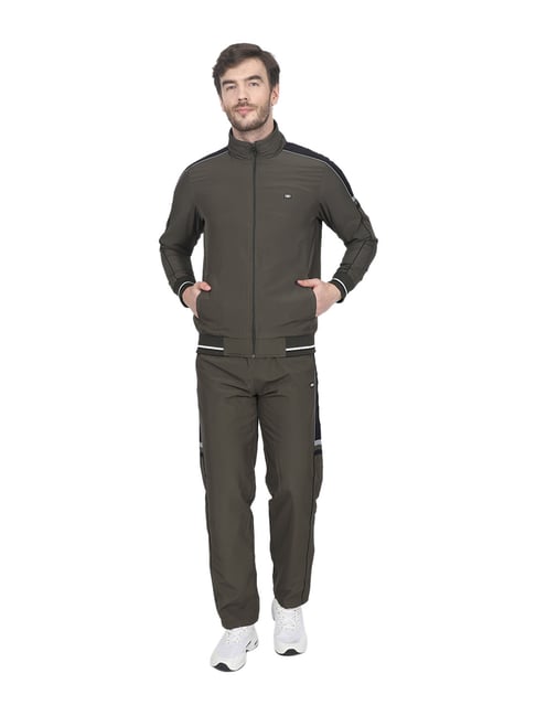Buy Monte Carlo Olive Regular Fit Tracksuit for Men Online Tata CLiQ