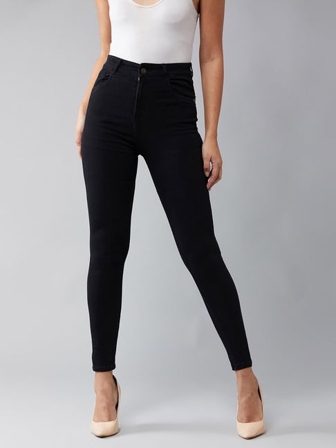 DOLCE CRUDO Black Skinny Fit Jeans