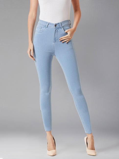 Light Blue Skinny Fit Jeans For Women