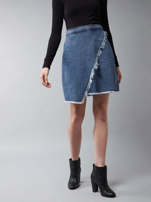 DOLCE CRUDO Blue Mini Skirt-picture-43