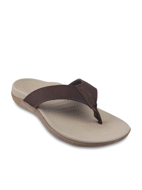 metro brown thong sandals