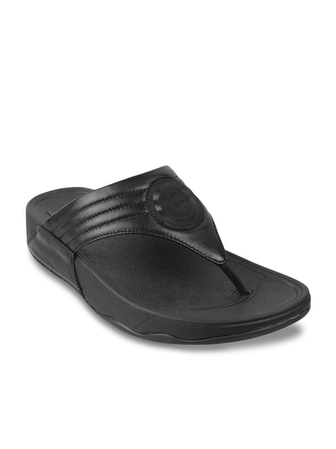 metro black thong sandals