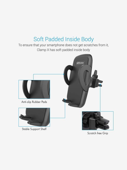Buy Portronics CLAMP X POR1101 CarVent Mobile Holder (Black) Online