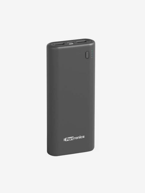 Portronics Indo 20X POR-1017 20000mAh Power Bank with Dual Input (Micro+Type-C)(Black)