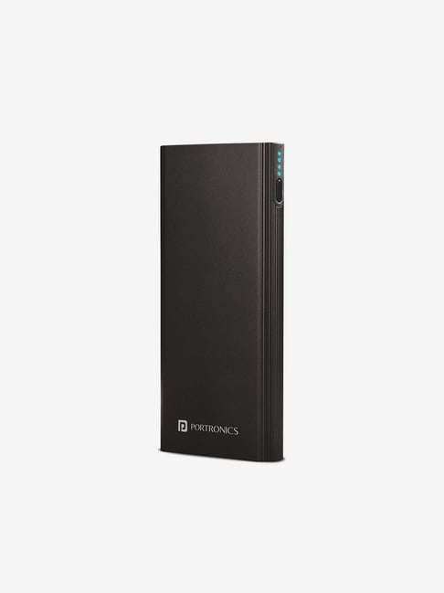 Portronics POR 1219_Power M 10K - 10000mAH Power Bank with Dual Input (Micro + Type C), Black